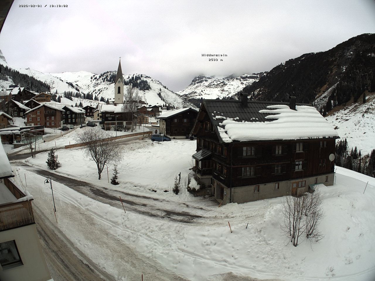 Archiv Foto Webcam Dorfzentrum von Warth