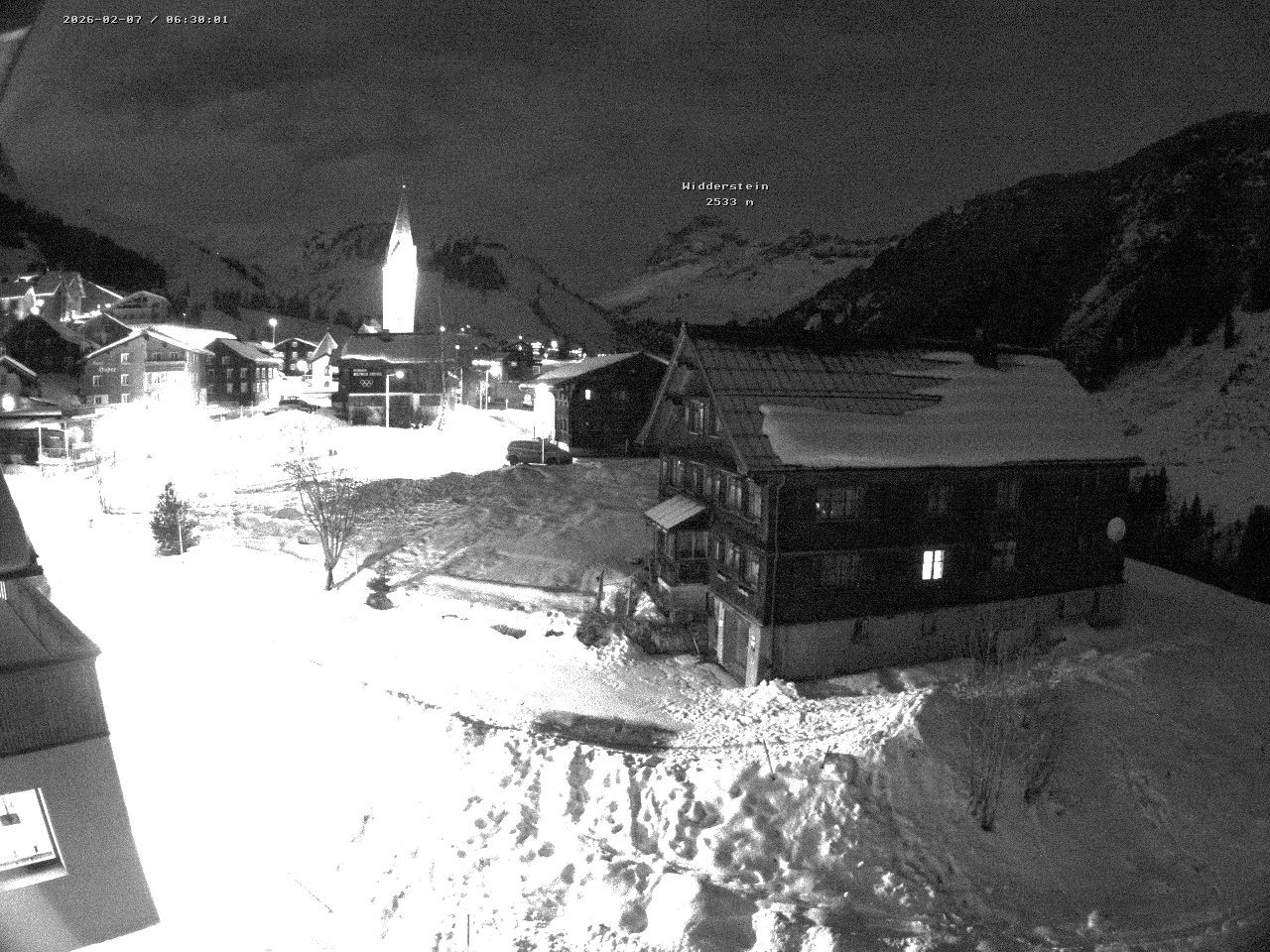 Archiv Foto Webcam Dorfzentrum von Warth