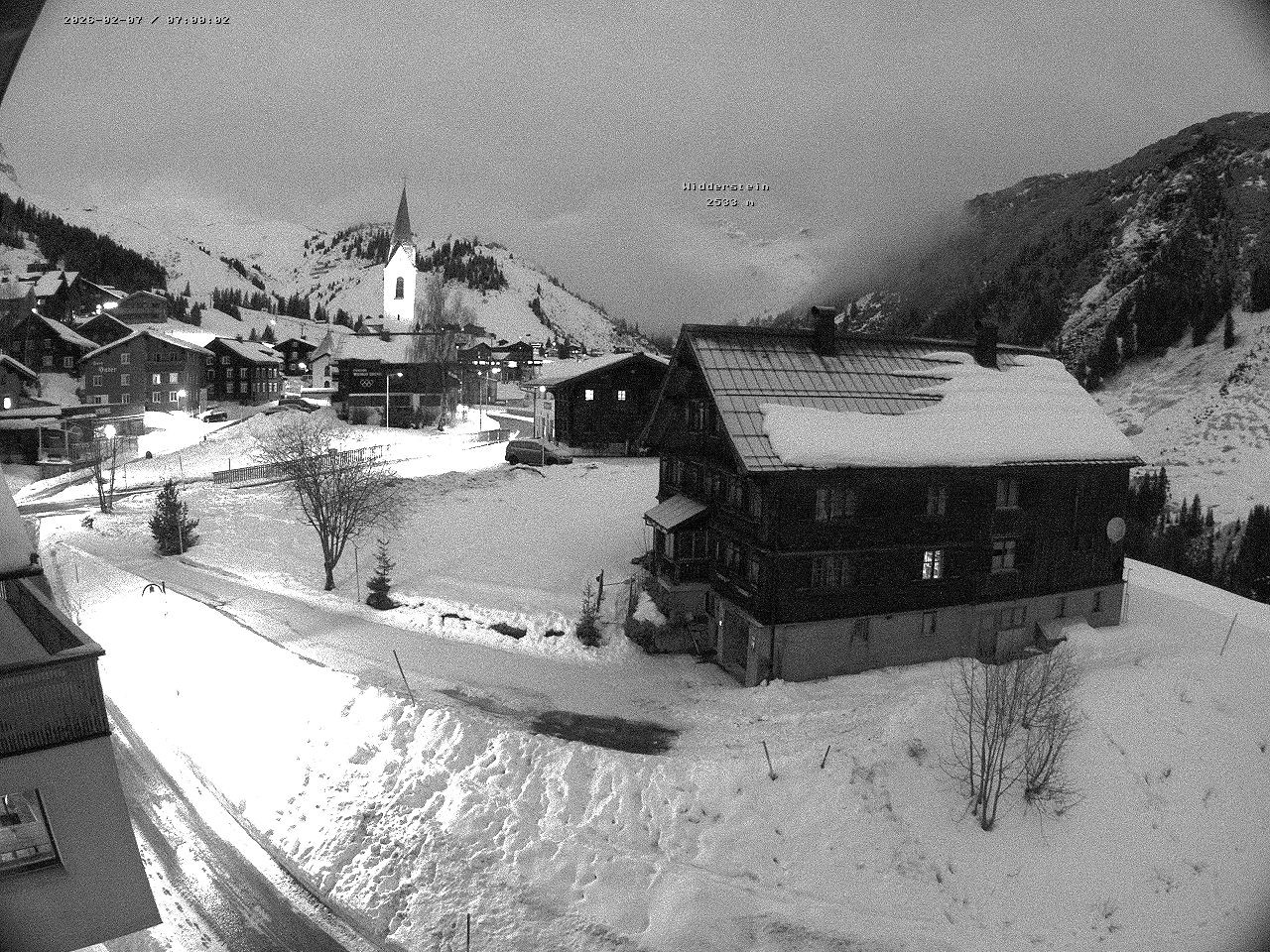 Archiv Foto Webcam Dorfzentrum von Warth