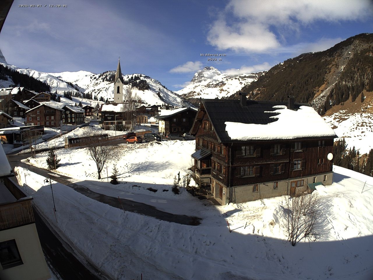 Archiv Foto Webcam Dorfzentrum von Warth