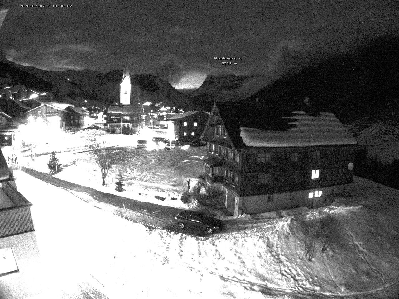 Archiv Foto Webcam Dorfzentrum von Warth