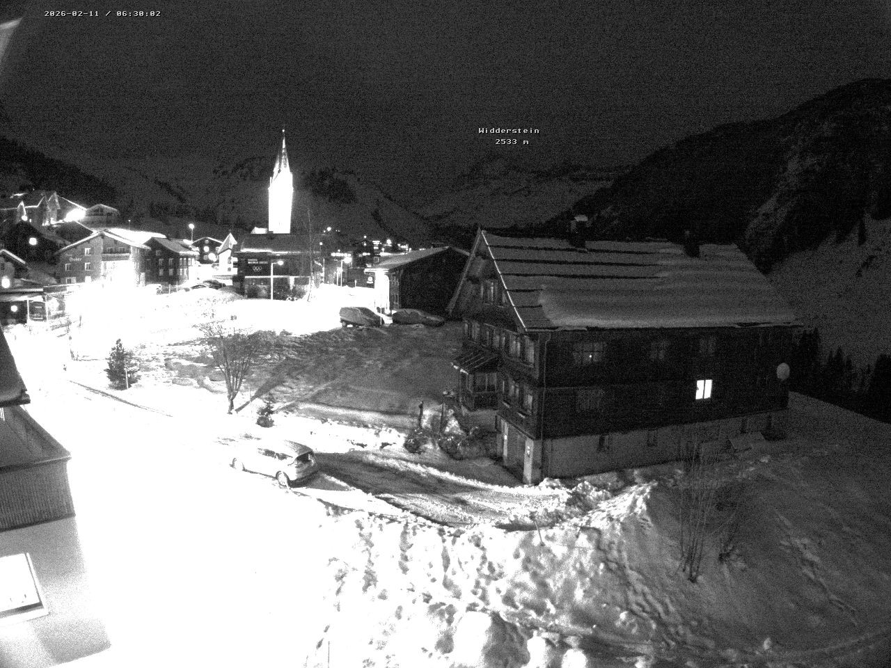 Archiv Foto Webcam Dorfzentrum von Warth