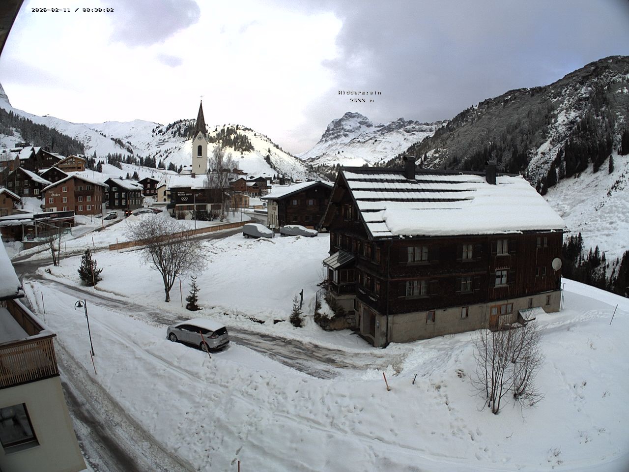 Archiv Foto Webcam Dorfzentrum von Warth