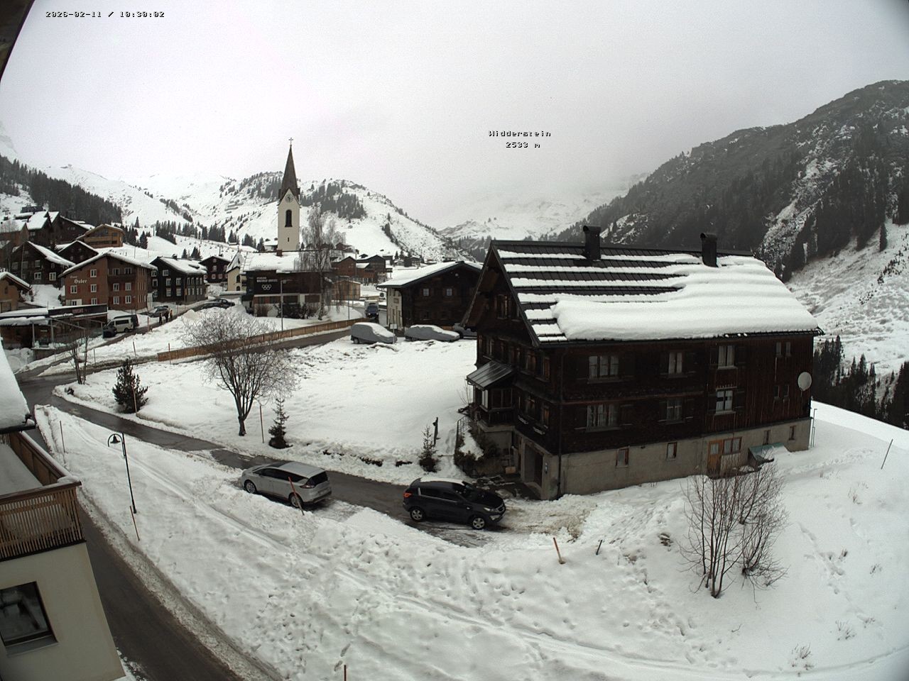 Archiv Foto Webcam Dorfzentrum von Warth