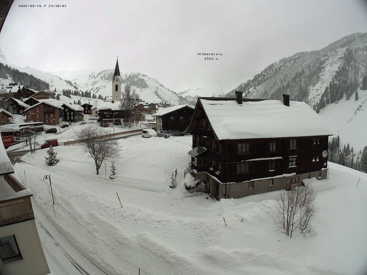 Archiv Foto Webcam Dorfzentrum von Warth