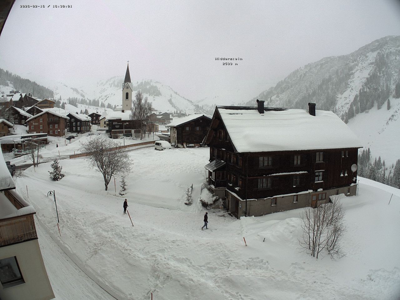 Archiv Foto Webcam Dorfzentrum von Warth