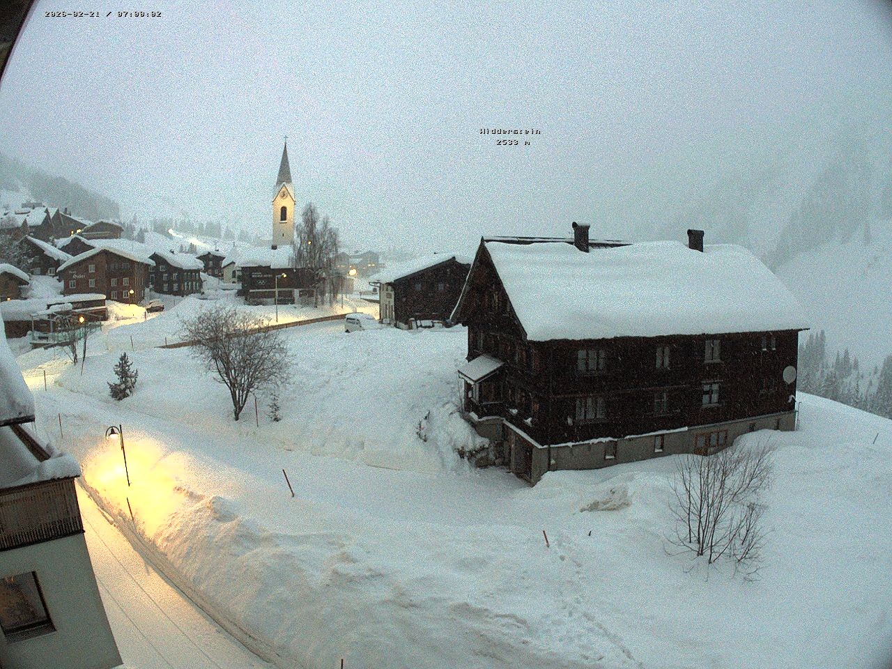 Archived image Webcam Village center Warth