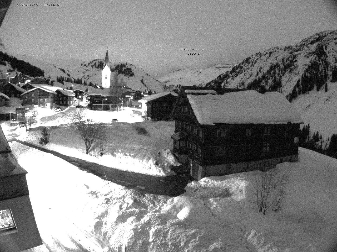Archiv Foto Webcam Dorfzentrum von Warth