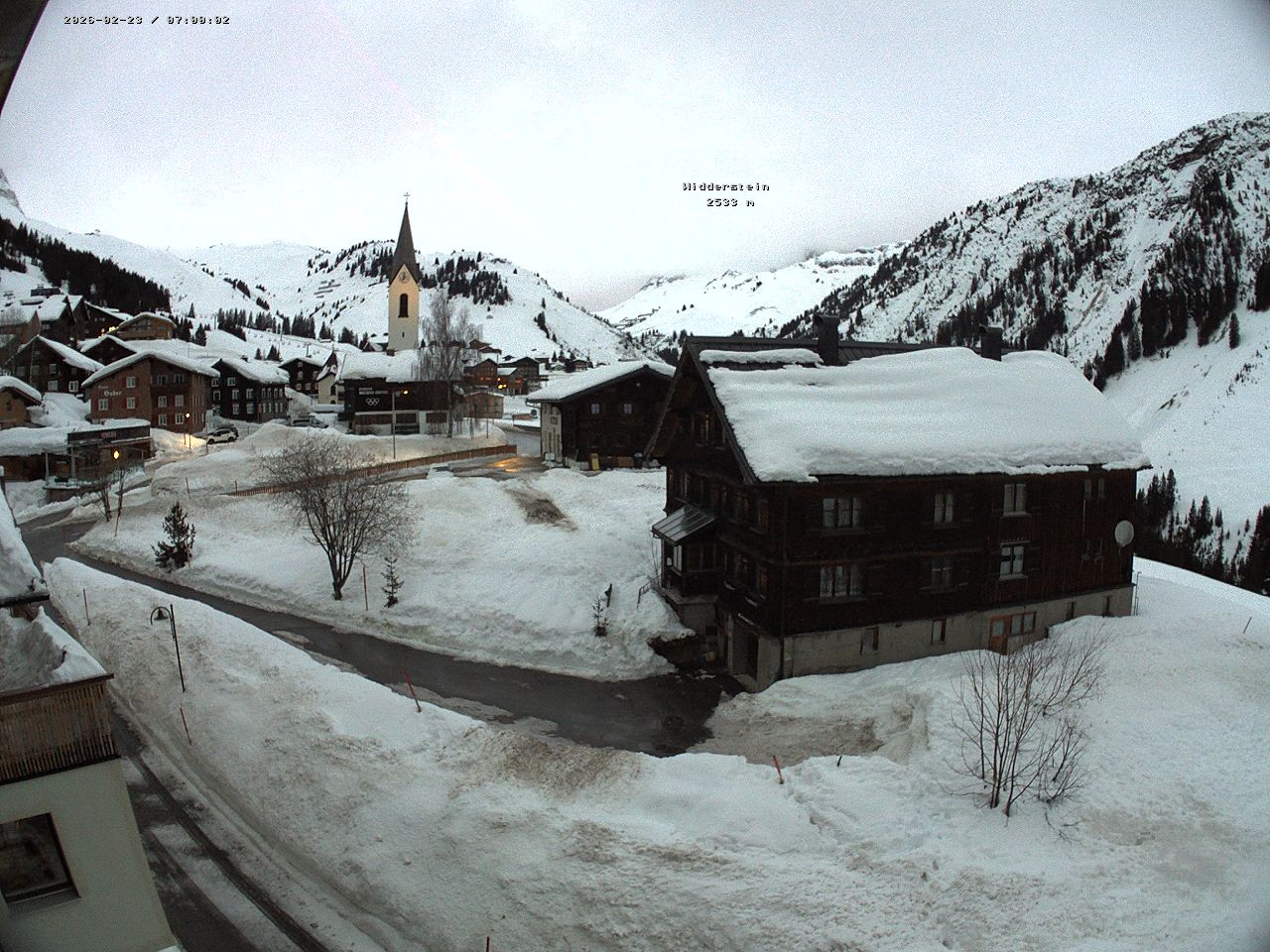 Archiv Foto Webcam Dorfzentrum von Warth