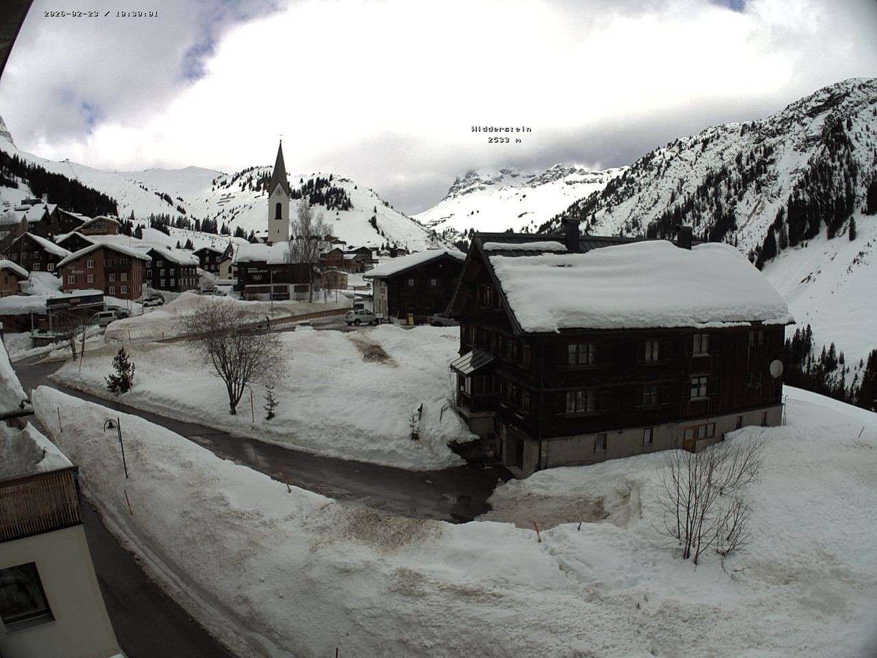 Archiv Foto Webcam Dorfzentrum von Warth