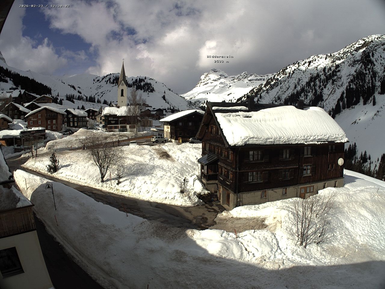 Archiv Foto Webcam Dorfzentrum von Warth