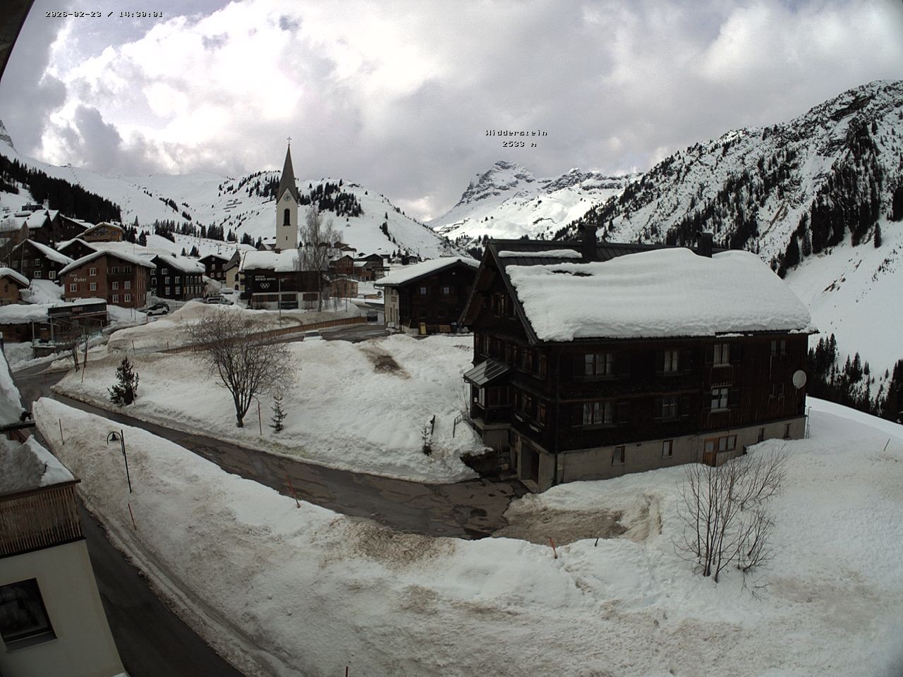 Archiv Foto Webcam Dorfzentrum von Warth