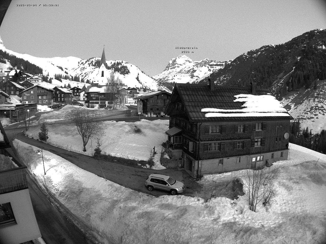 Archiv Foto Webcam Dorfzentrum von Warth