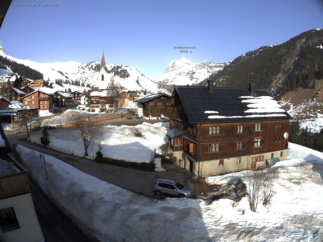 Archiv Foto Webcam Dorfzentrum von Warth