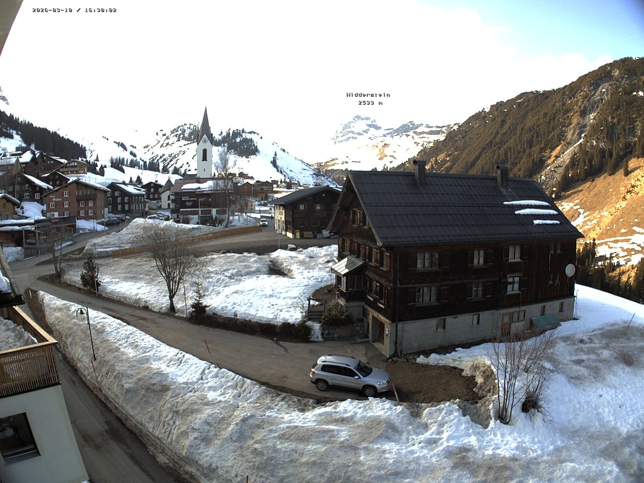 Archiv Foto Webcam Dorfzentrum von Warth