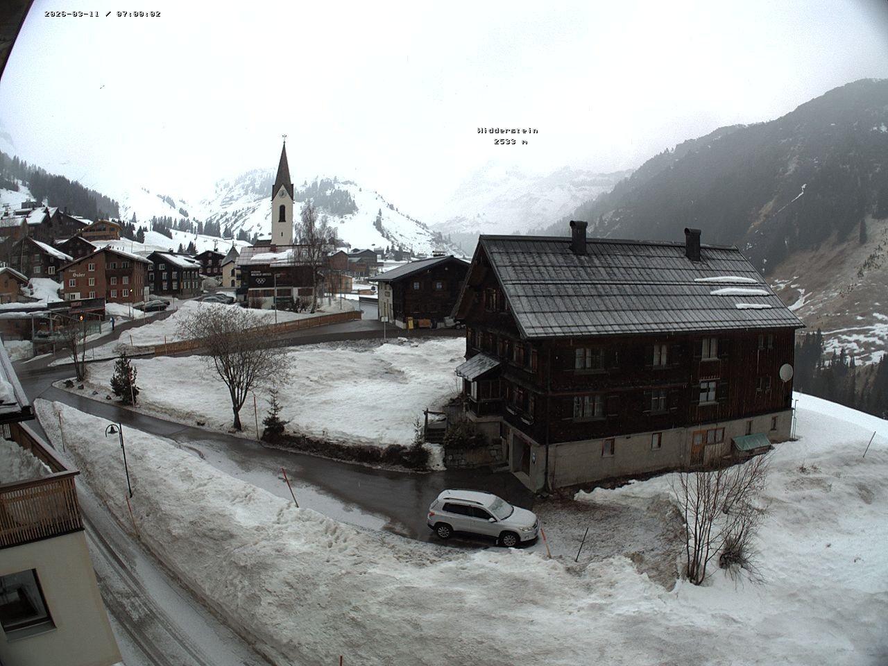 Archiv Foto Webcam Dorfzentrum von Warth