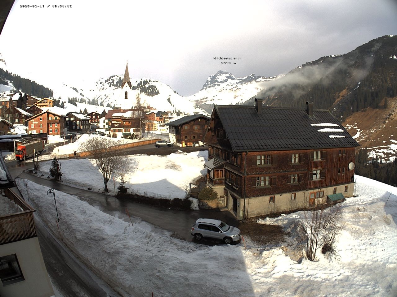 Archiv Foto Webcam Dorfzentrum von Warth