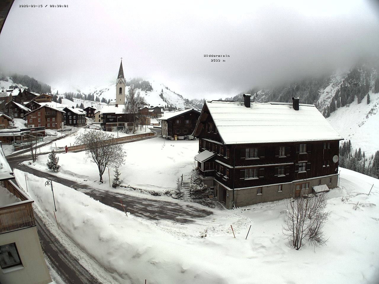 Archiv Foto Webcam Dorfzentrum von Warth