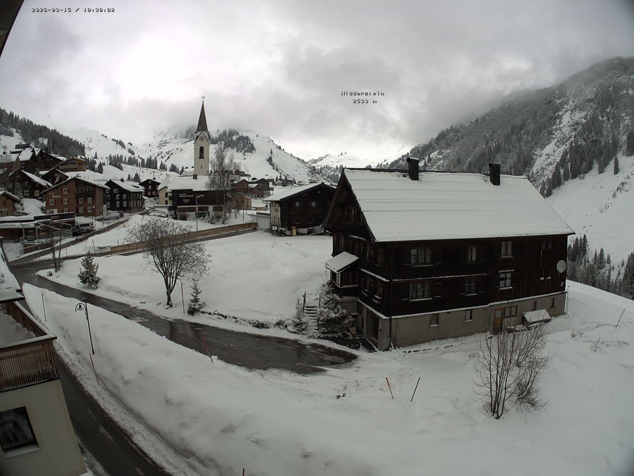 Archiv Foto Webcam Dorfzentrum von Warth