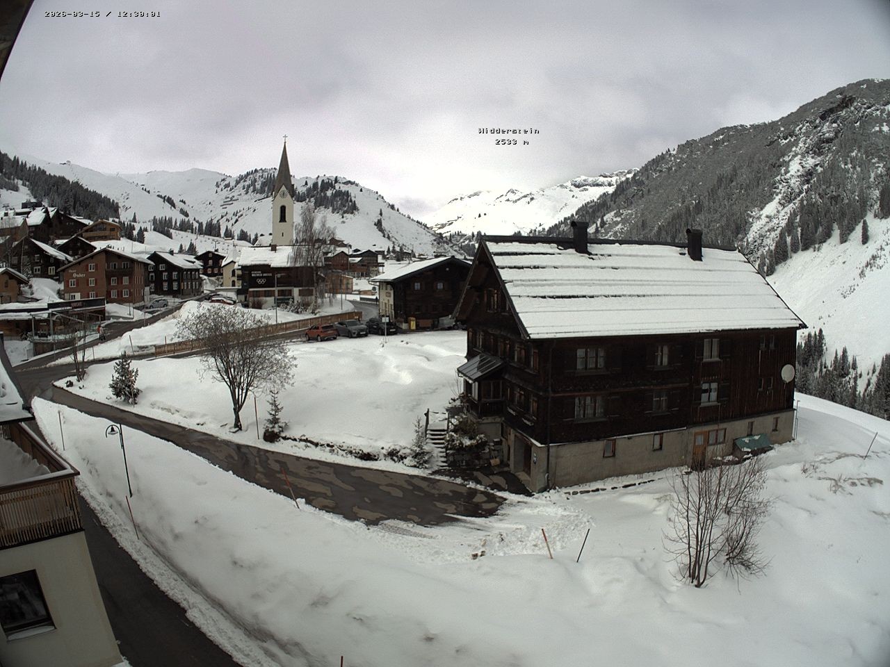 Archiv Foto Webcam Dorfzentrum von Warth