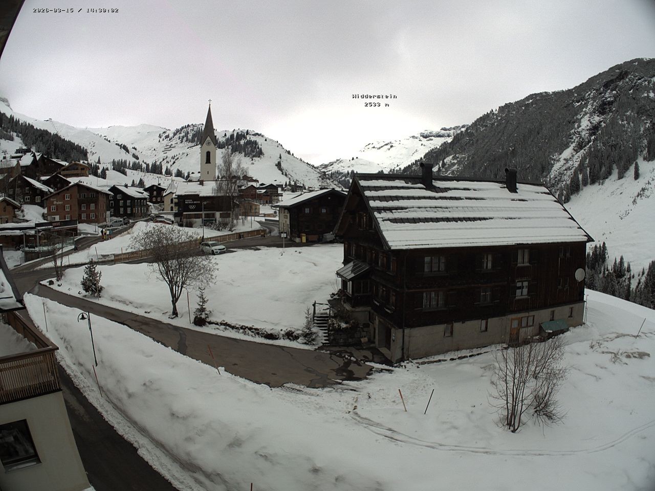 Archiv Foto Webcam Dorfzentrum von Warth