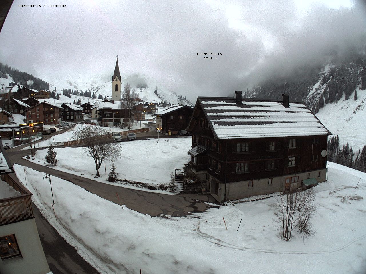 Archiv Foto Webcam Dorfzentrum von Warth