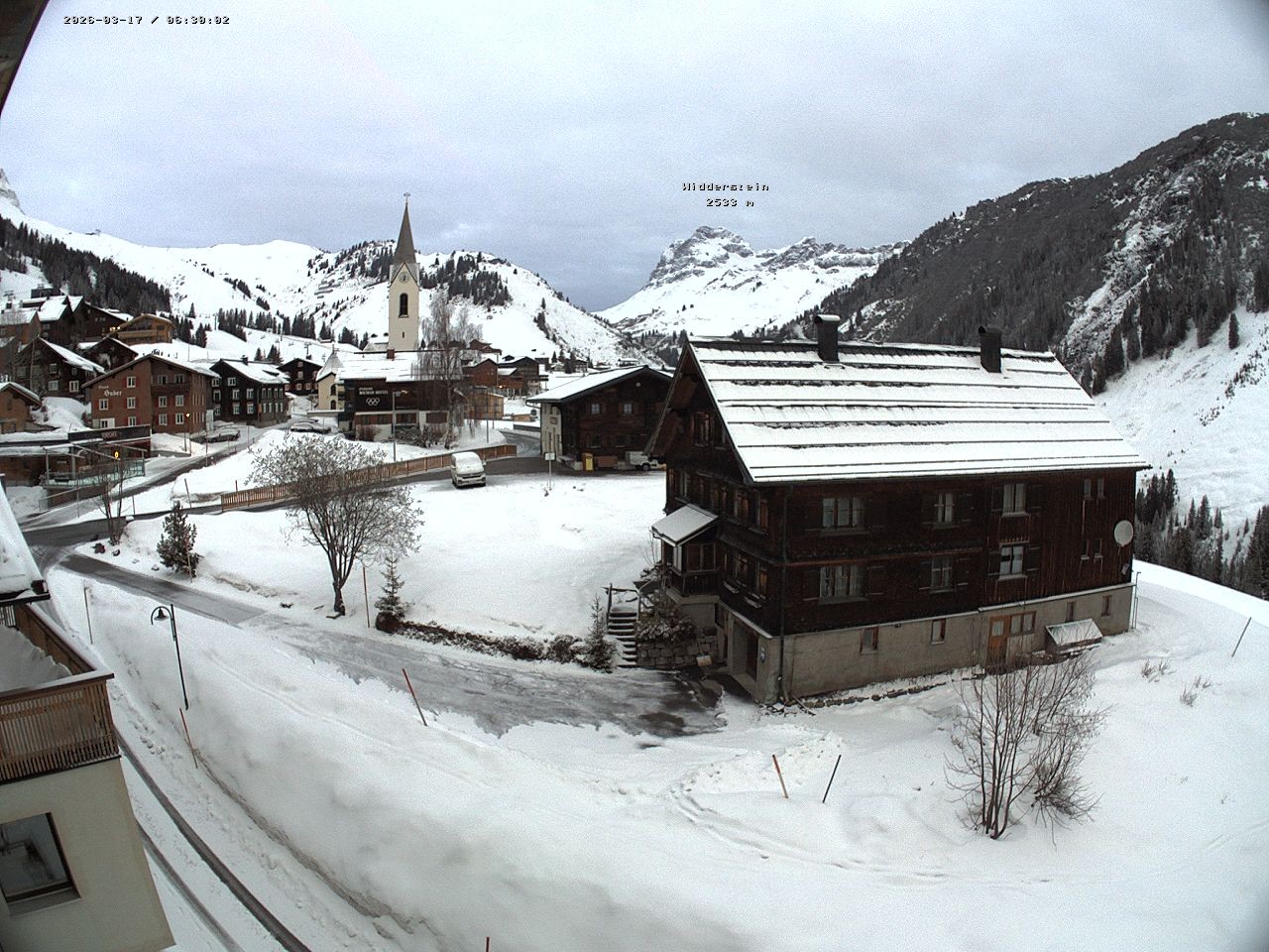 Archiv Foto Webcam Dorfzentrum von Warth