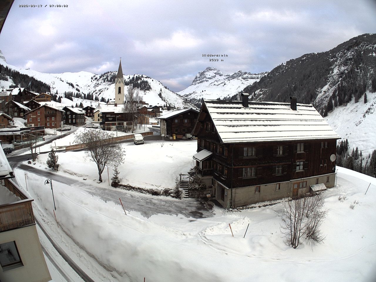 Archiv Foto Webcam Dorfzentrum von Warth