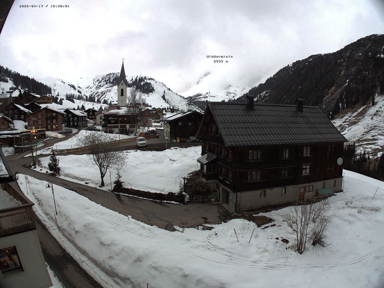 Archiv Foto Webcam Dorfzentrum von Warth