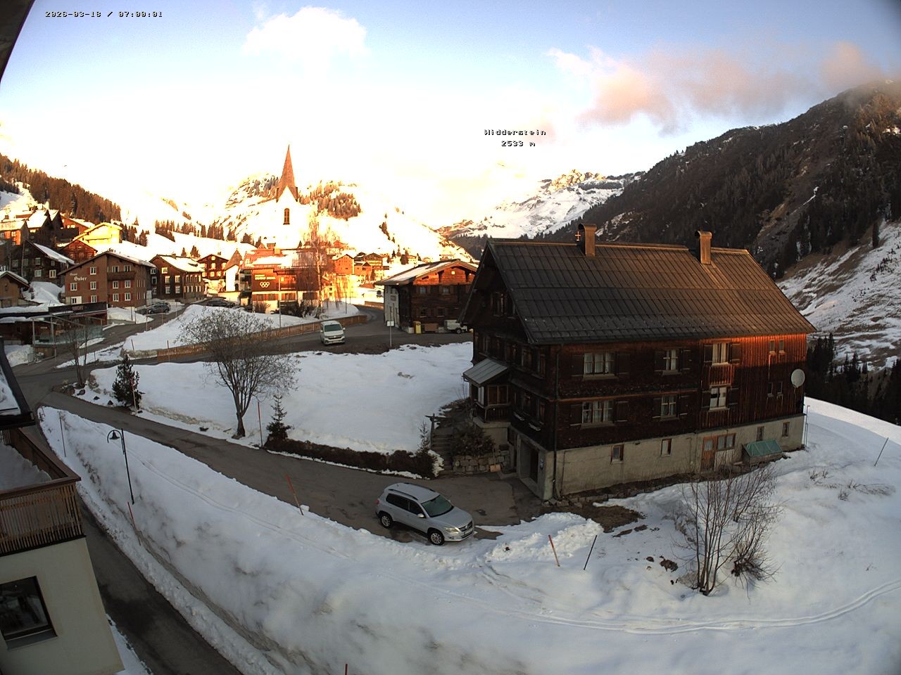 Archiv Foto Webcam Dorfzentrum von Warth