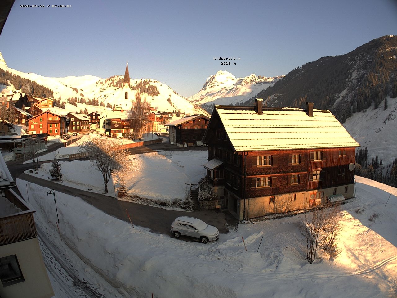 Archiv Foto Webcam Dorfzentrum von Warth