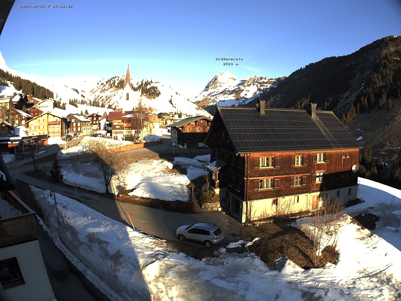 Archiv Foto Webcam Dorfzentrum von Warth