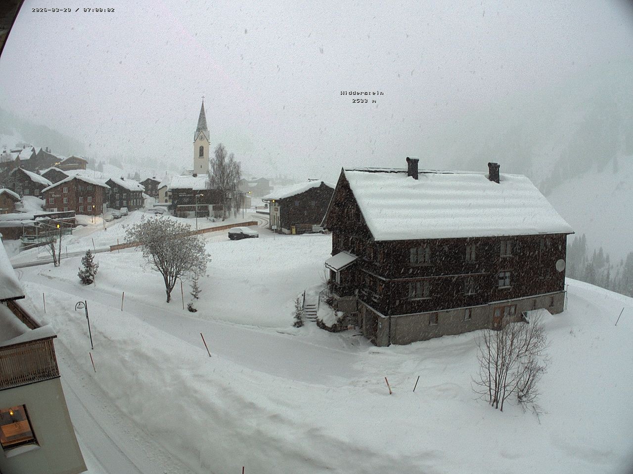 Archiv Foto Webcam Dorfzentrum von Warth
