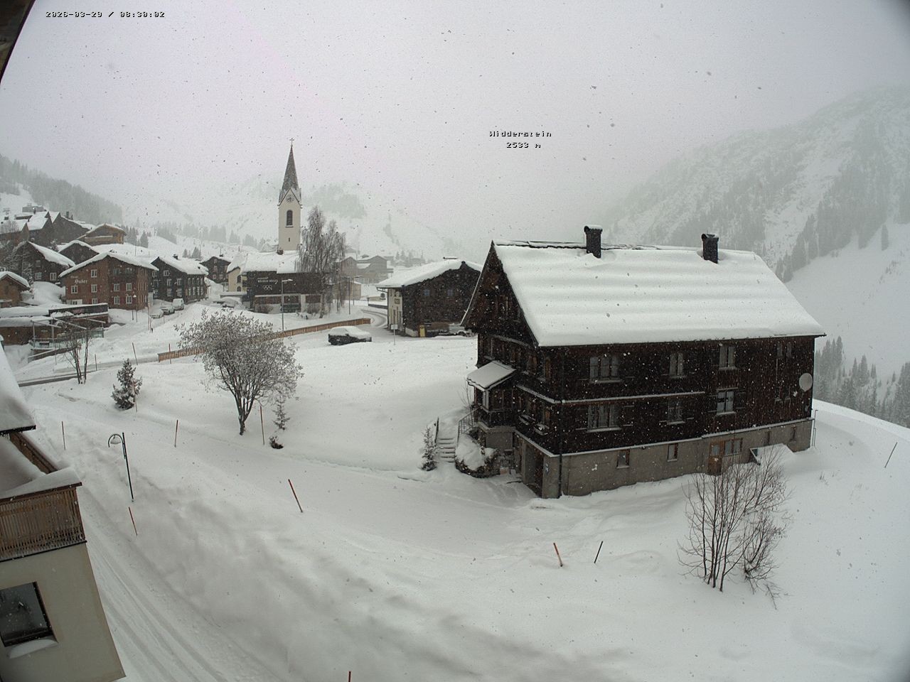 Archiv Foto Webcam Dorfzentrum von Warth