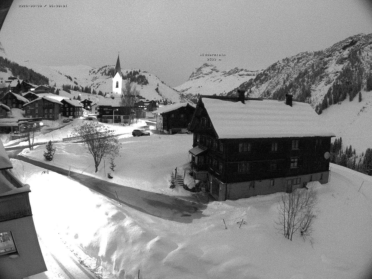 Archiv Foto Webcam Dorfzentrum von Warth