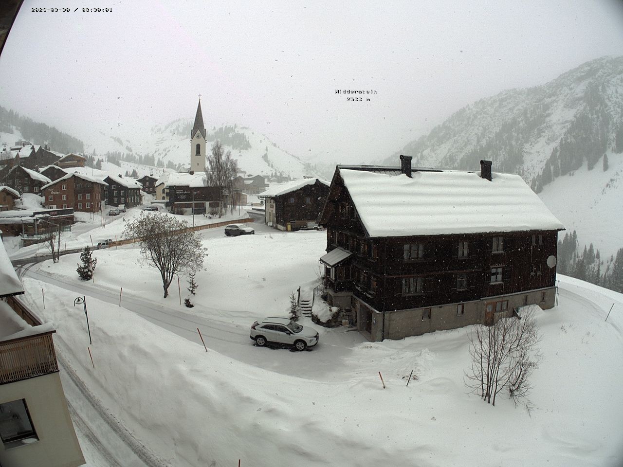 Archiv Foto Webcam Dorfzentrum von Warth