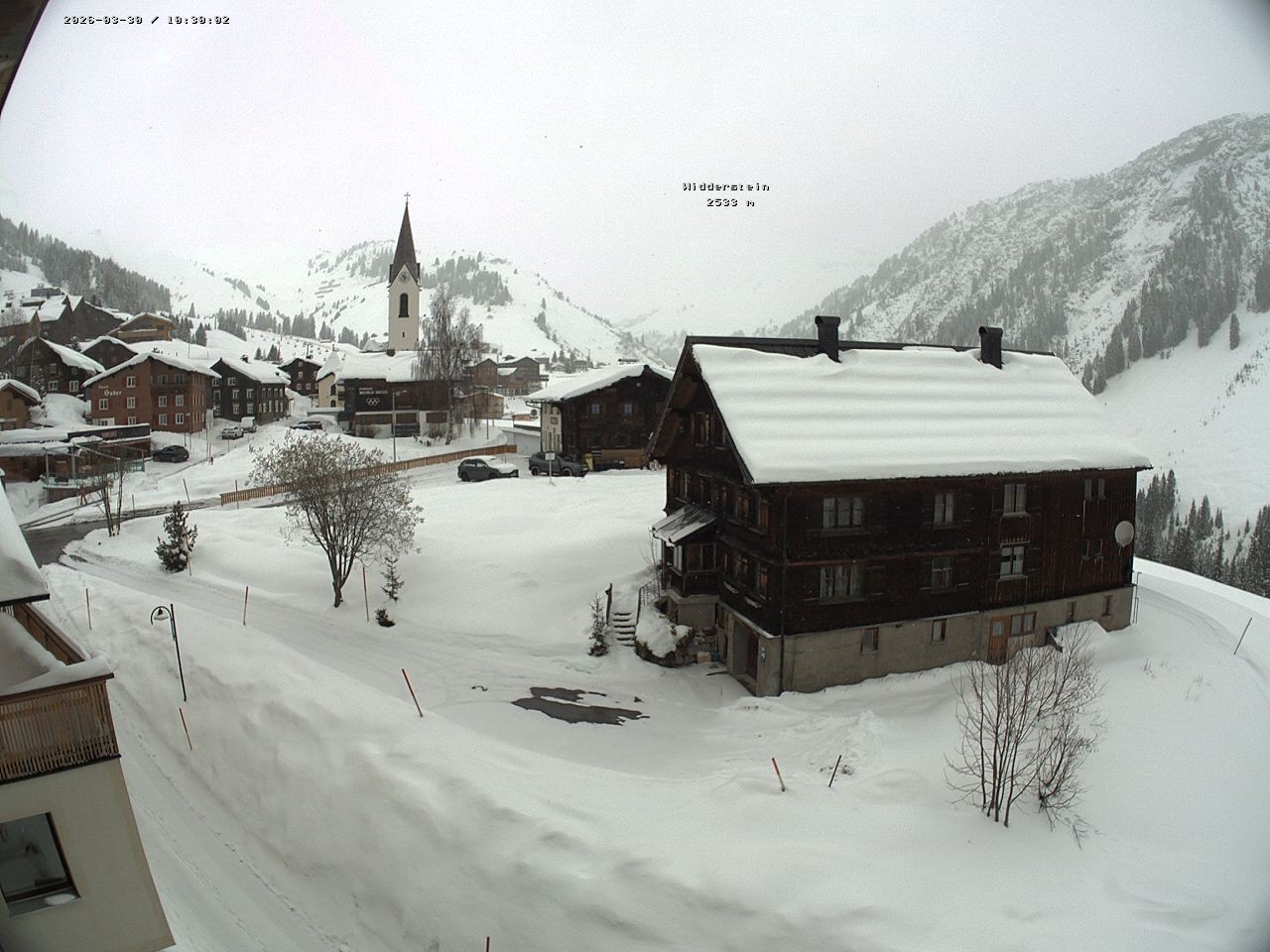 Archiv Foto Webcam Dorfzentrum von Warth