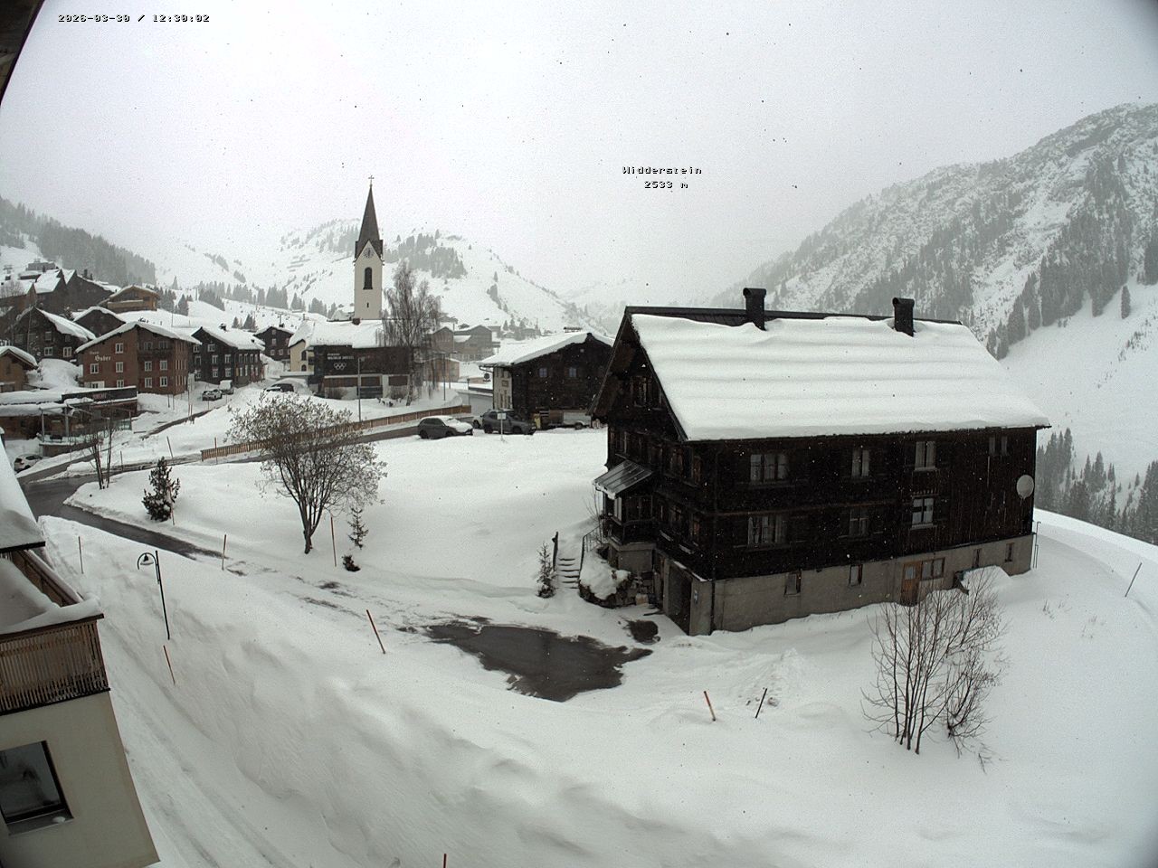 Archiv Foto Webcam Dorfzentrum von Warth