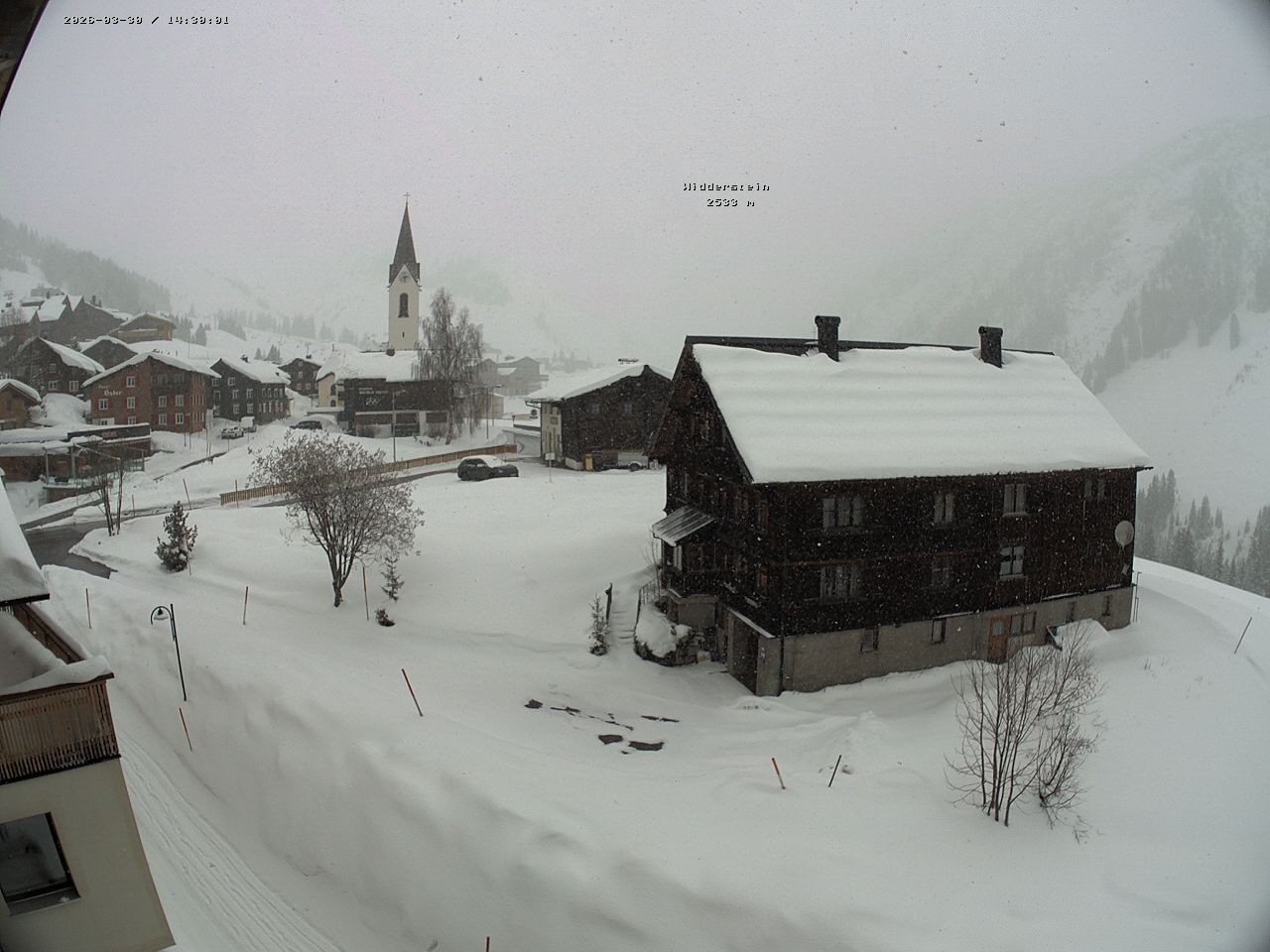 Archiv Foto Webcam Dorfzentrum von Warth