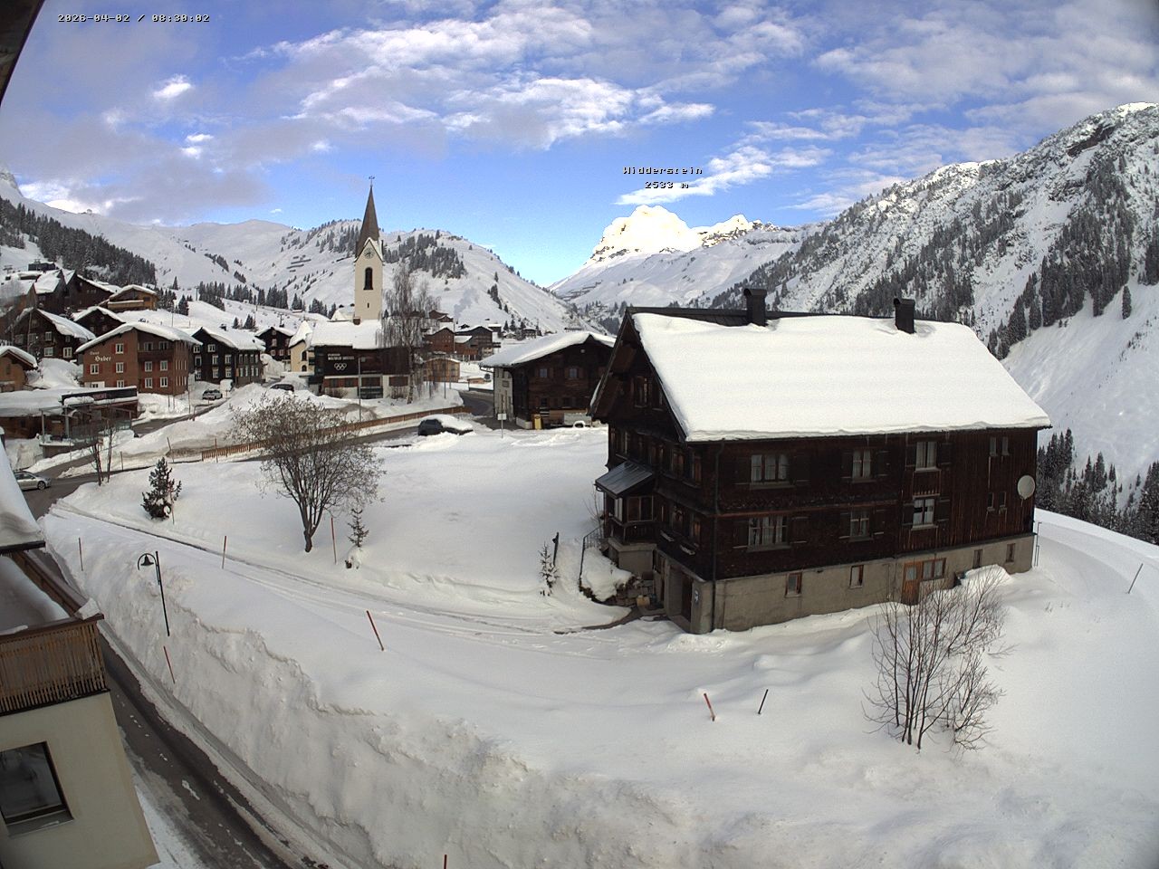 Archiv Foto Webcam Dorfzentrum von Warth