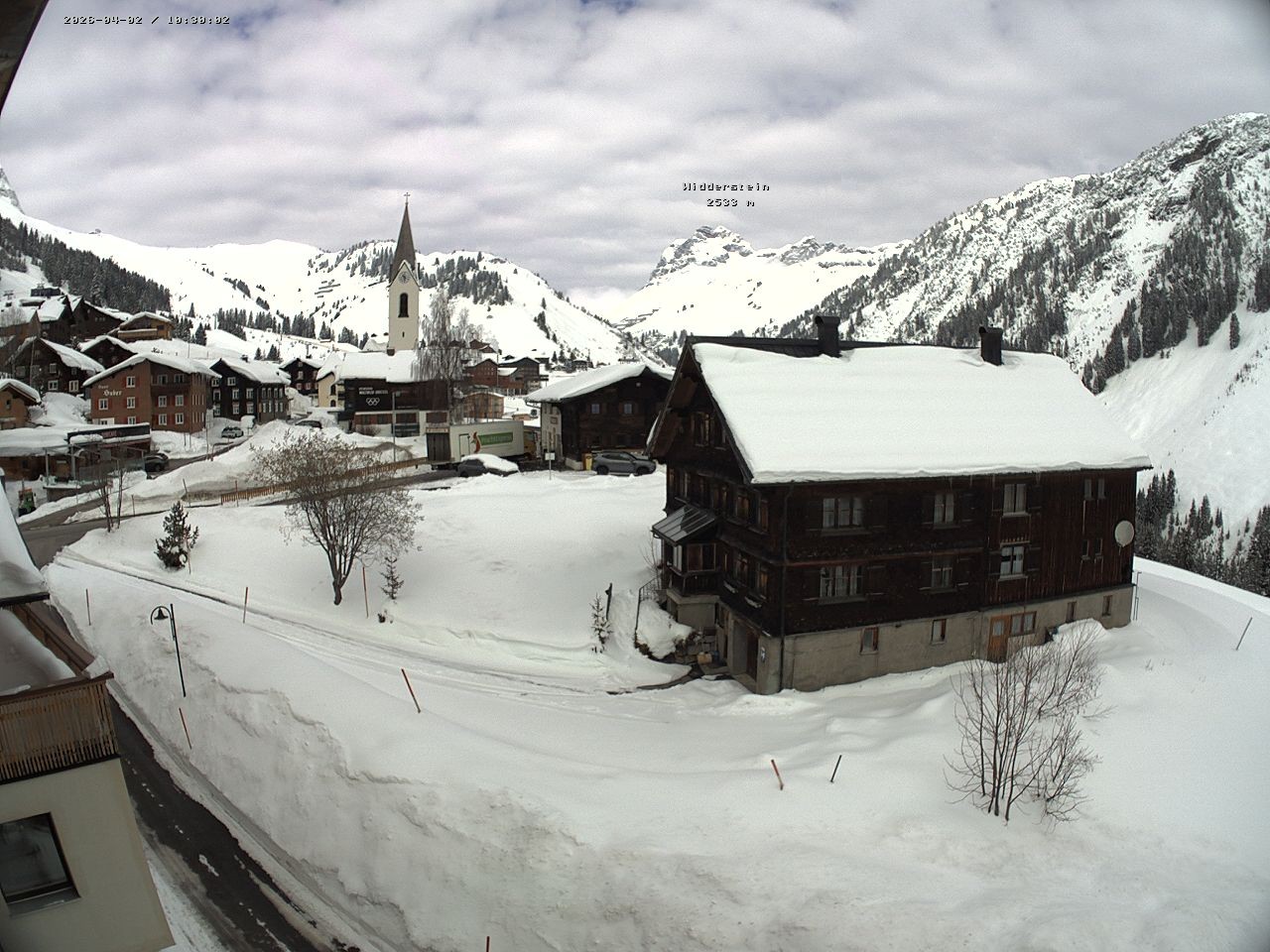 Archiv Foto Webcam Dorfzentrum von Warth