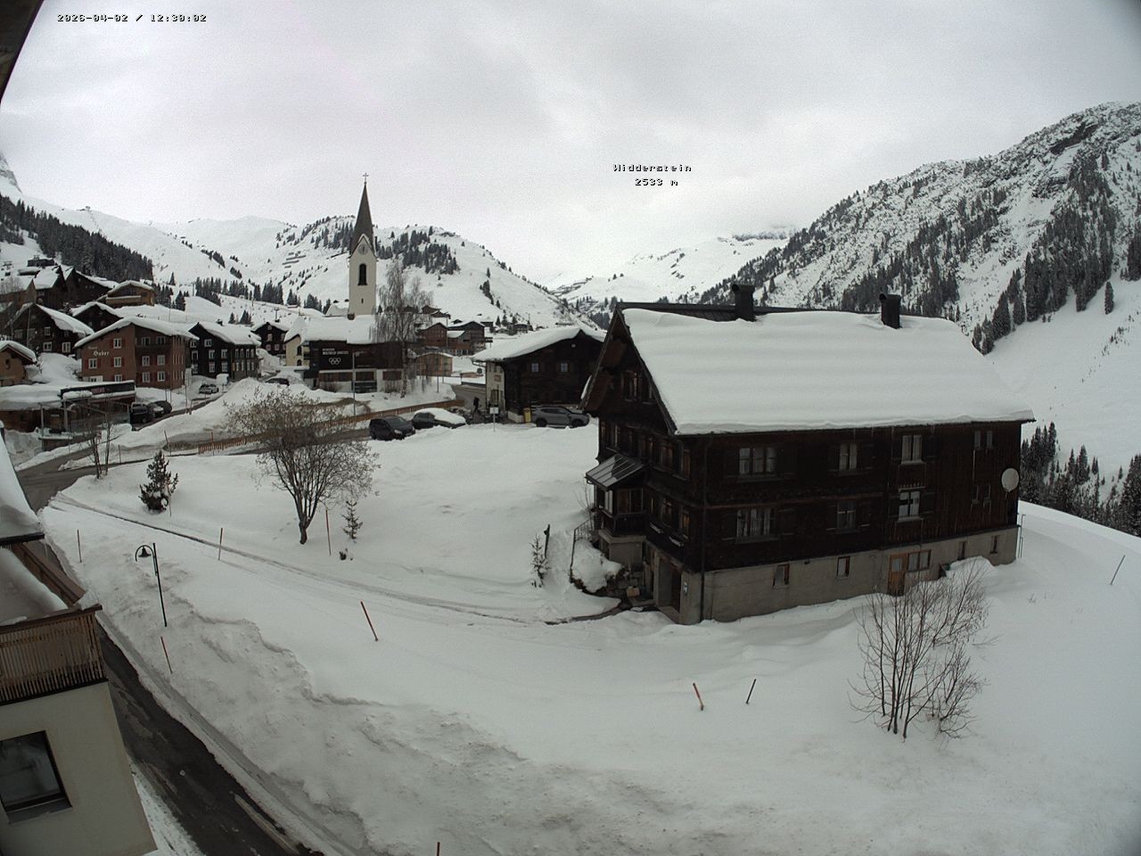 Archiv Foto Webcam Dorfzentrum von Warth