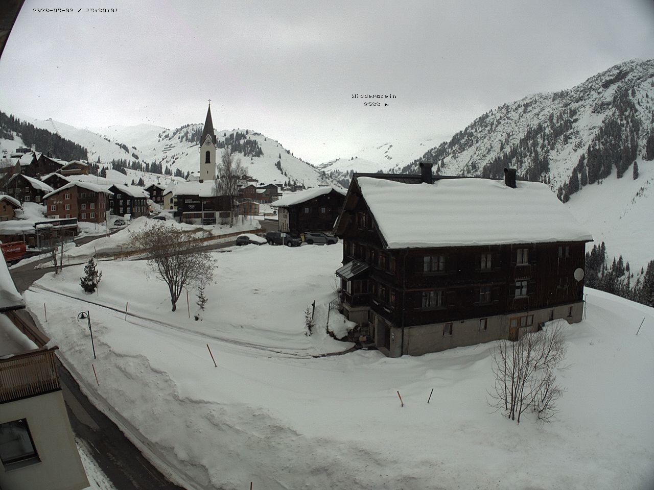 Archiv Foto Webcam Dorfzentrum von Warth