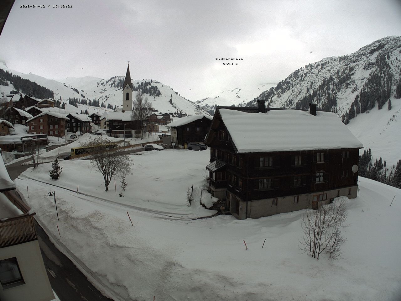 Archiv Foto Webcam Dorfzentrum von Warth