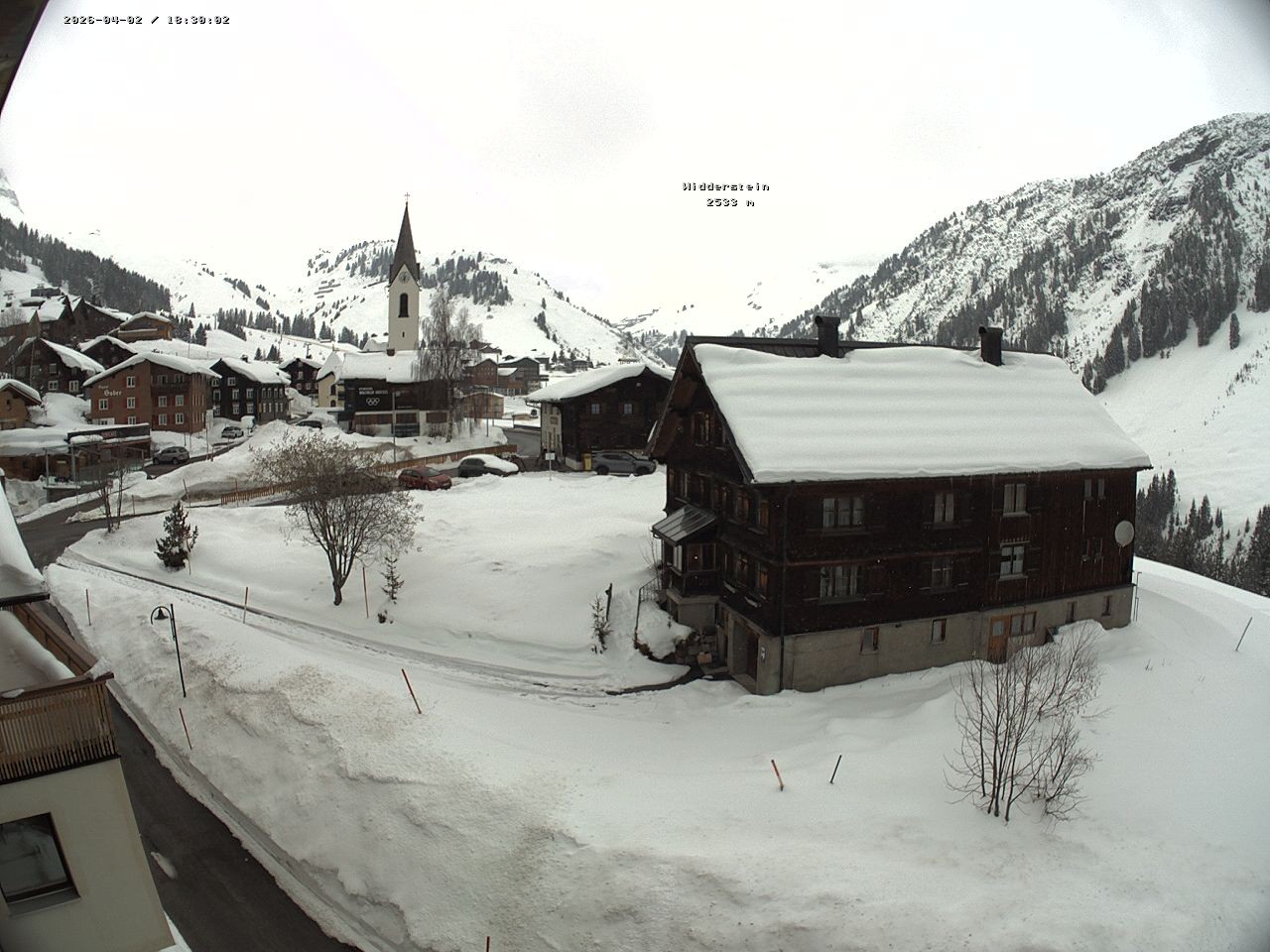 Archiv Foto Webcam Dorfzentrum von Warth