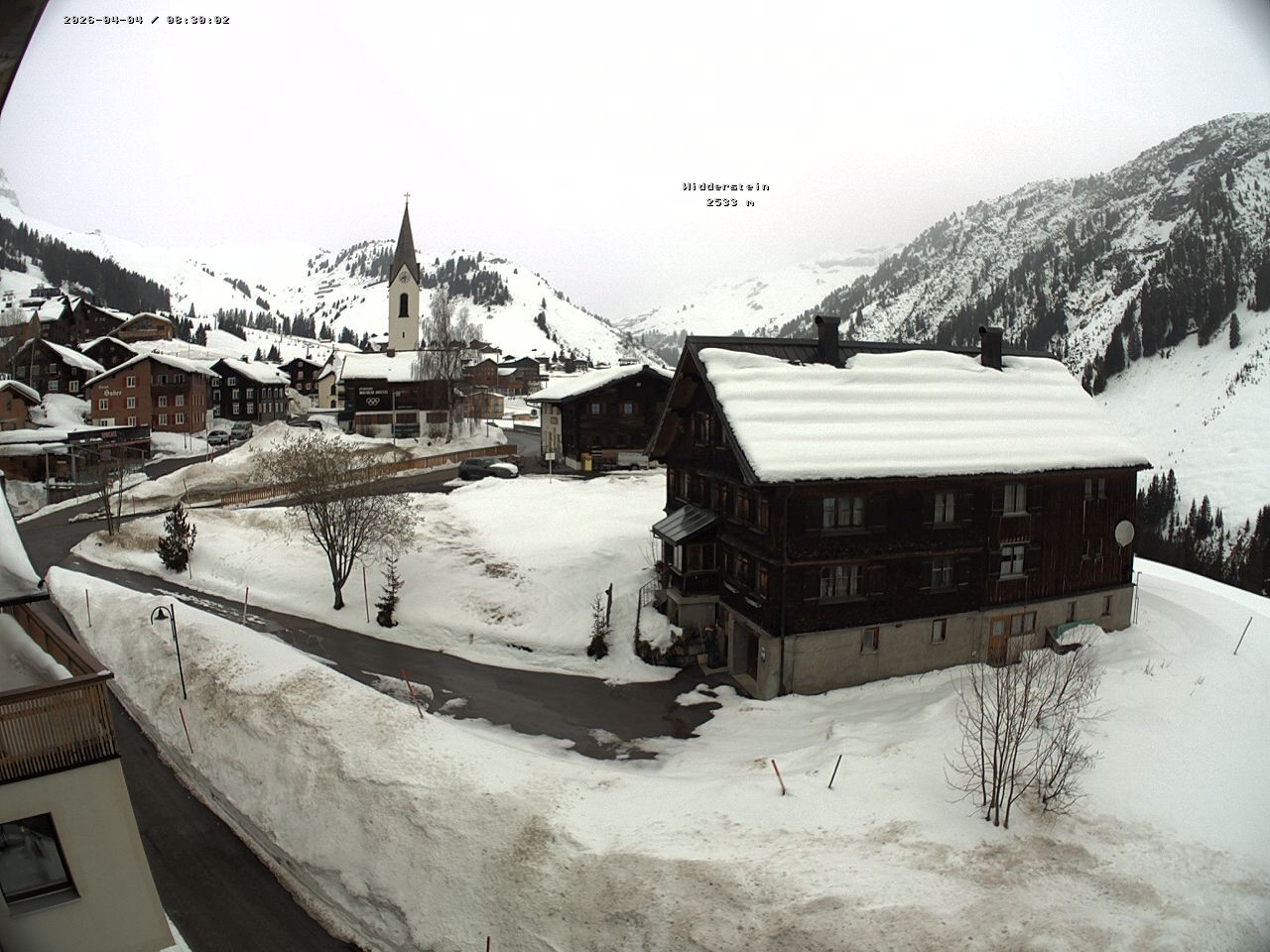 Archiv Foto Webcam Dorfzentrum von Warth