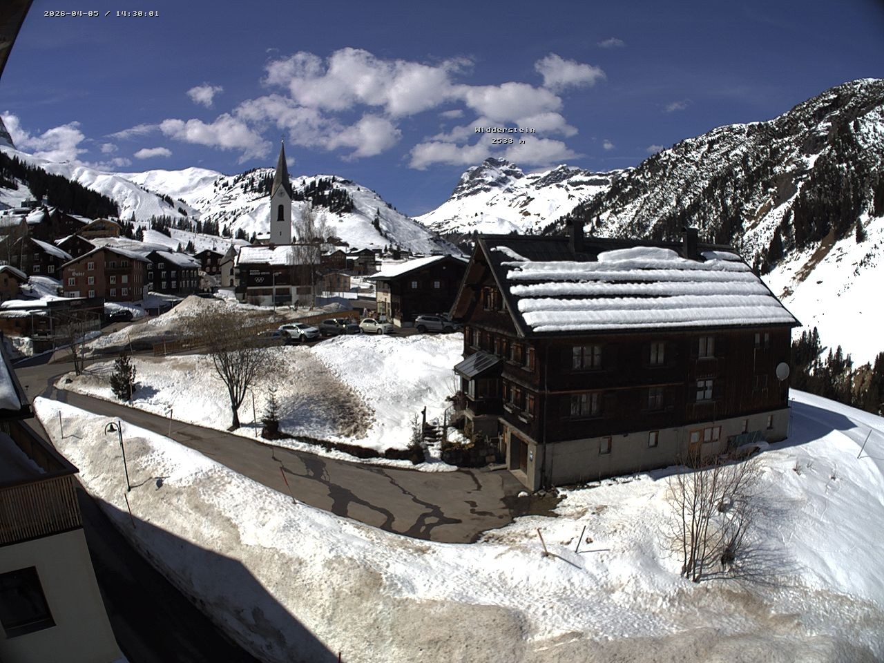 Archiv Foto Webcam Dorfzentrum von Warth