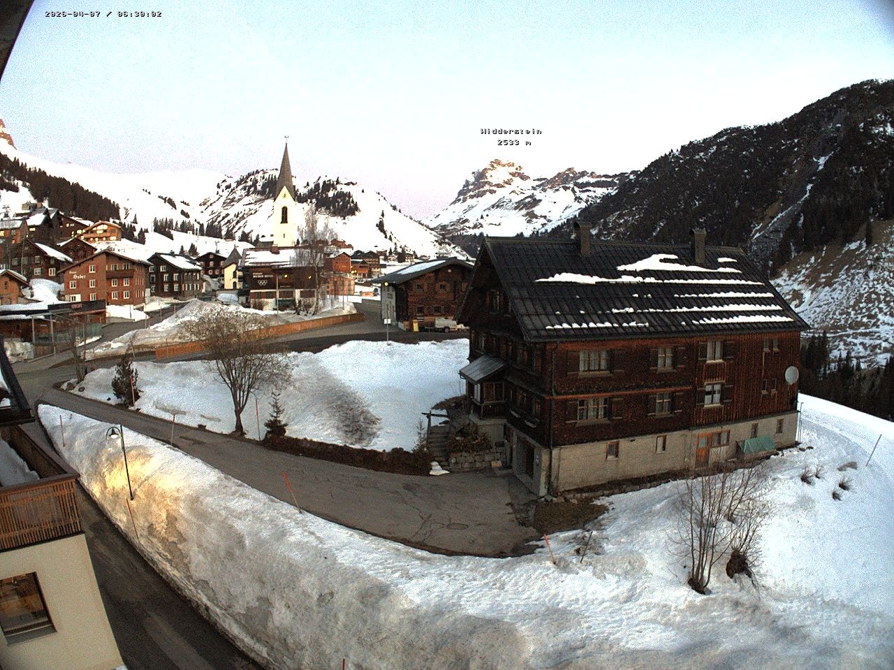 Archiv Foto Webcam Dorfzentrum von Warth