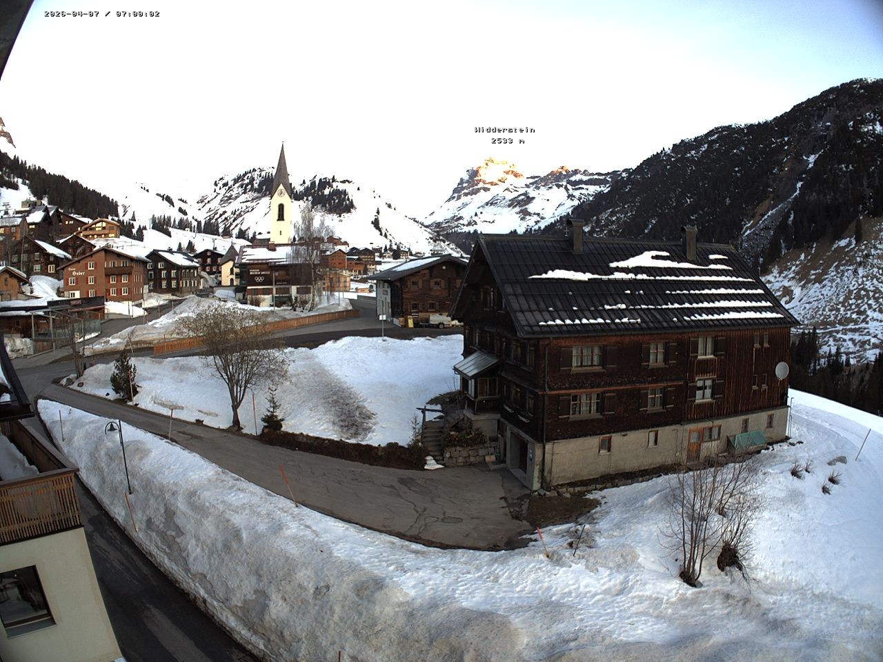 Archiv Foto Webcam Dorfzentrum von Warth