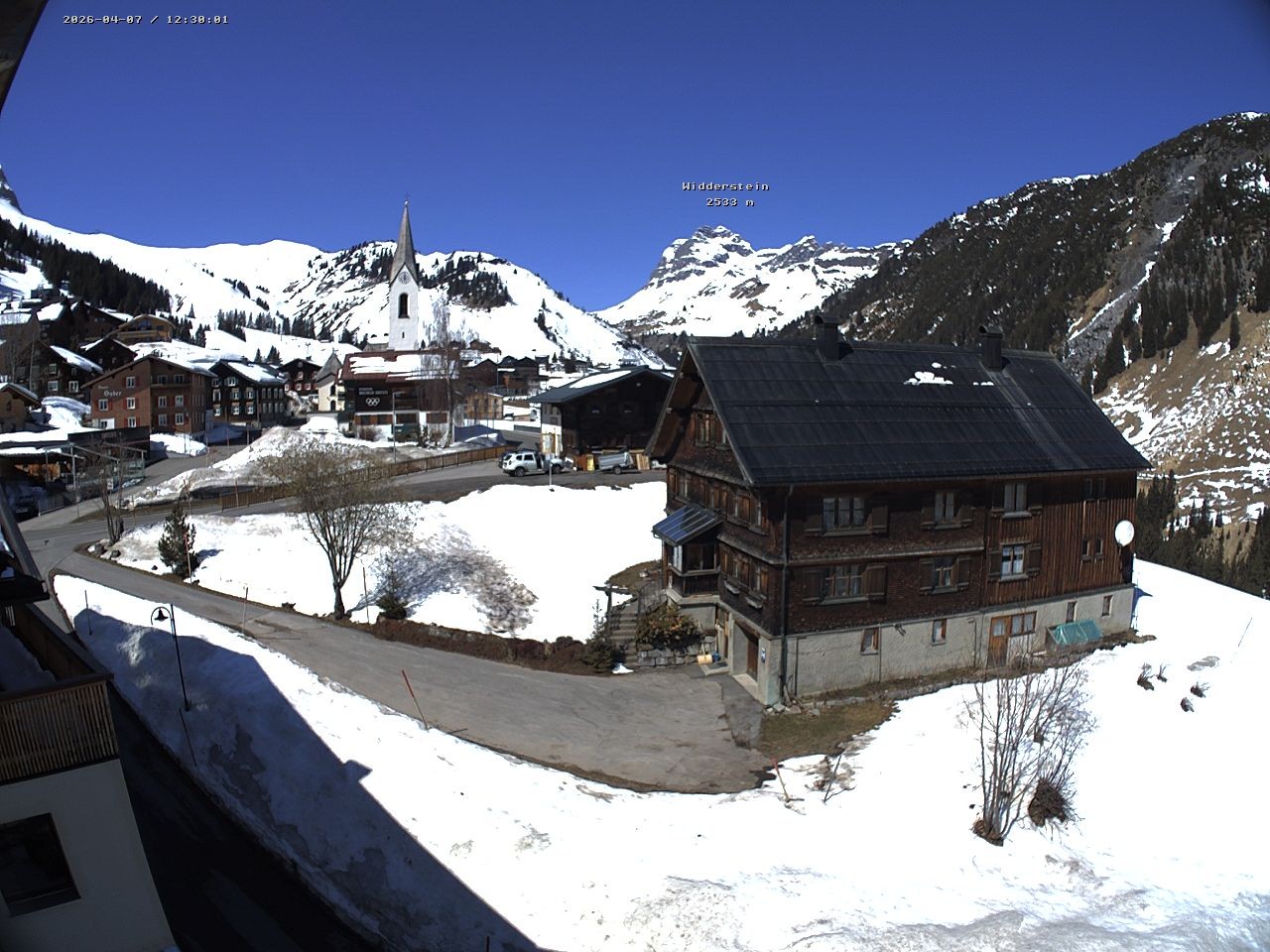 Archiv Foto Webcam Dorfzentrum von Warth